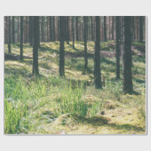 Bosbomen. natuur groene zonlicht cadeaupapier (Vlak)