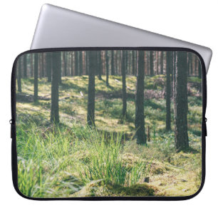 Bosbomen. natuur groene zonlicht laptop sleeve