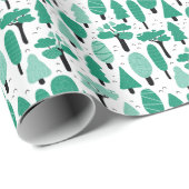 Bosbomen: Natuur Naadloos Cadeaupapier (Rol Hoek)