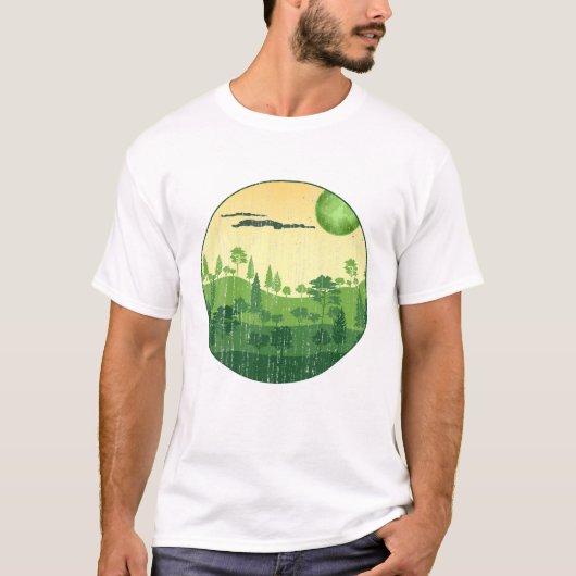 Bosbomen Natuur van het wild in het landschap T-shirt (Voorkant)