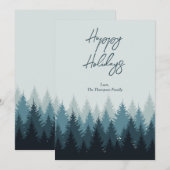 Bosbomen Saliegroene Landschap Prettige Feestdagen Feestdagenkaart (Voorkant / Achterkant)