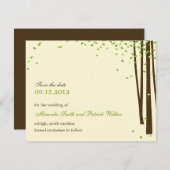 Bosbomen Save The Date-aankondiging - Groen - Save The Date (Voorkant / Achterkant)