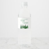 Bosbomen Verjaardag Waterfles Etiket (Voorkant)