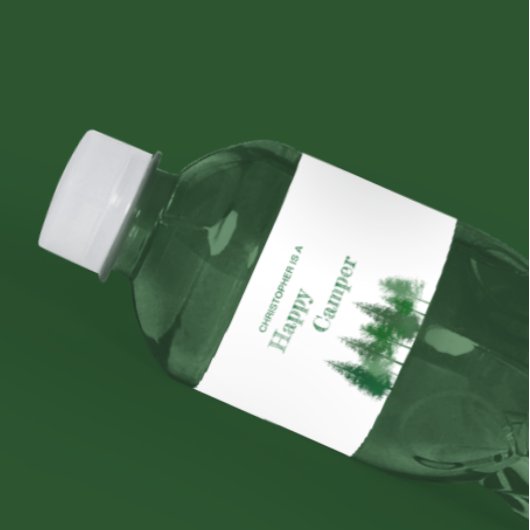 Bosbomen Verjaardag Waterfles Etiket