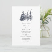 Bosbomen voor het bos van Wedding Invitation Woodl Kaart (Staand voorkant)