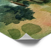 Bosbomen Wandelpad Bergzicht Poster (Hoek)