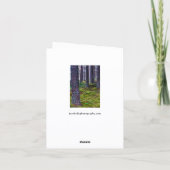 Bosbomen Wenskaart Kaart (Achterkant)