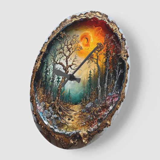 Bosbomen zonsondergang grote klok (Hoek)