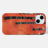 Bosboom Abstract Rood Case-Mate iPhone Case (Achterkant (horizontaal))
