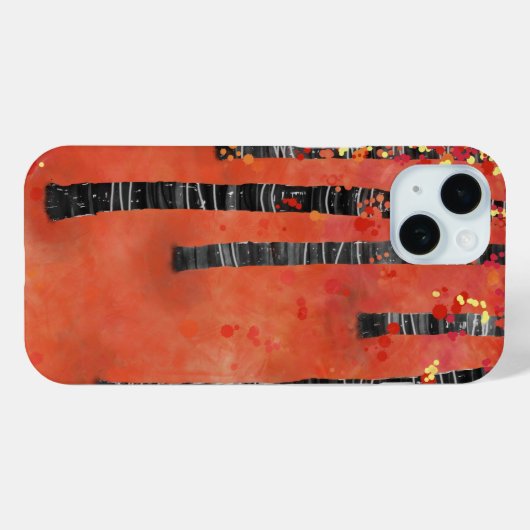 Bosboom Abstract Rood Case-Mate iPhone Case (Achterkant (horizontaal))
