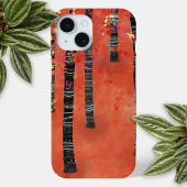 Bosboom Abstract Rood iPhone 15 Case