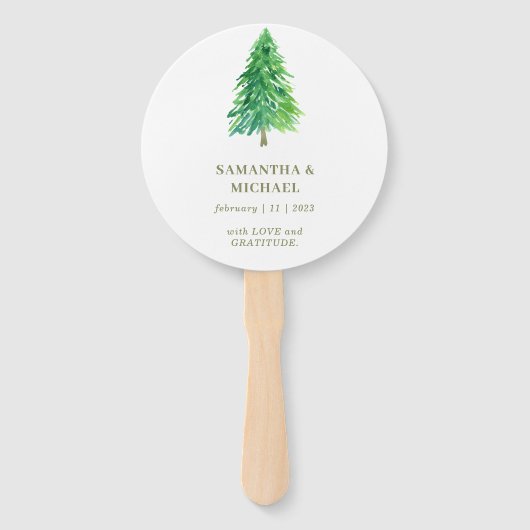 Bosboom Bloem Favoriete Bruiloft Handwaaier (Voorkant)