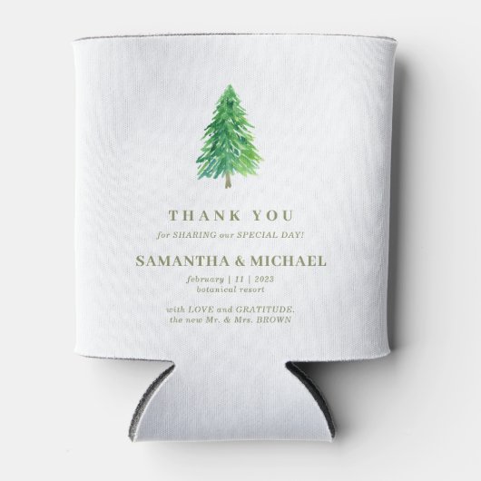 Bosboom Bloem Klassieke Bruiloft Blikjeskoeler (Voorkant)