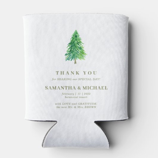 Bosboom Bloem Klassieke Bruiloft Blikjeskoeler (Achterkant)