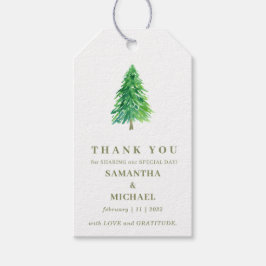 Bosboom Bloem Klassieke Bruiloft Dank u Cadeaulabel