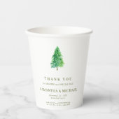 Bosboom Bloem Minimale Drink Bruiloft Papieren Bekers (Voorkant)