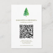 Bosboom Bloemen QR Bruiloft Website Informatiekaartje (Voorkant)