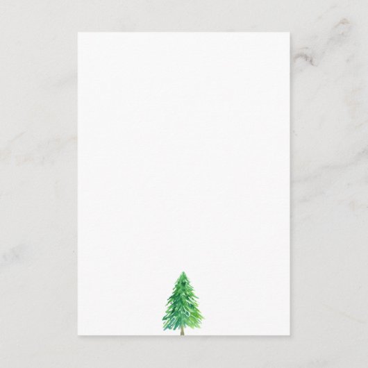 Bosboom Bloemen QR Bruiloft Website Informatiekaartje (Achterkant)