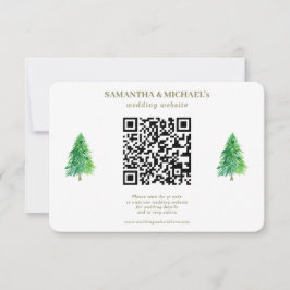 Bosboom Bloemige QR Huwelijkswebsite Detail RSVP Kaartje