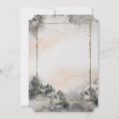 Bosboom bos wijnglas Bruids douche Kaart (Achterkant)