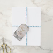 Bosboom bosgrond snoerlampjes cadeaulabel (Met Touw)
