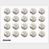Bosboom Boslandschap  Dank U Ronde Sticker (Vel)