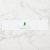 Bosboom Eenvoudige Waterverf Decor Bruiloft Waterfles Etiket (Enkel label)