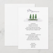 Bosboom Lavendel Huwelijksdienst Menu (Voorkant / Achterkant)