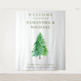 Bosboom Welkom op de bruiloft Bloem Wandkleed