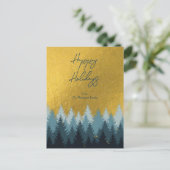 Bosboombomen Golden Landscape Prettige feestdagen (Staand voorkant)