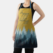 Bosboombomen Golden Landscape Prettige feestdagen Schort (Insitu)