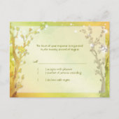 Bosboombomen Wedding RSVP Uitnodiging Briefkaart (Voorkant)