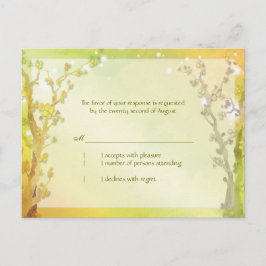 Bosboombomen Wedding RSVP Uitnodiging Briefkaart
