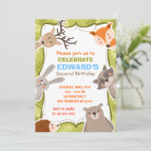 Bosboomdieren Bosboomgeboorte-feestdag-uitvinding Kaart (Staand voorkant)