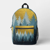 Bosboomgaarden Golden Landschap Bedrukte Rugzak (Voorkant)