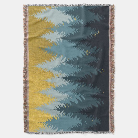 Bosboomgaarden Golden Landschap Deken (Voorkant Verticaal)