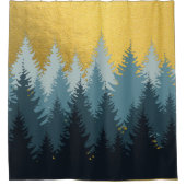 Bosboomgaarden Golden Landschap Douchegordijn (Voorkant)