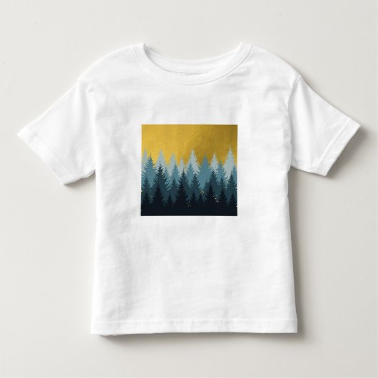 Bosboomgaarden Golden Landschap Kinder Shirts (Voorkant)