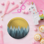 Bosboomgaarden Golden Landschap Papieren Bordje (Feest)