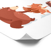 Bosboomkwekerij Dierenwand Decal Kinder Beer Fox Poster (Hoek)