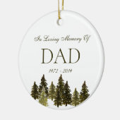 Bosboomstammen: één kerstmis verloren keramisch ornament (Links)