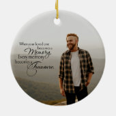 Bosboomstammen: één kerstmis verloren keramisch ornament (Achterkant)