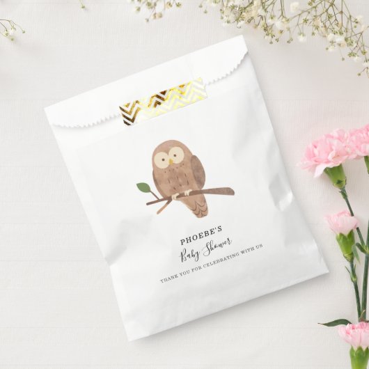 Bosbos Baby shower Bedankzakje (Gezegeld)