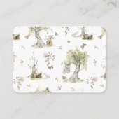 Bosbos Baby shower | Diaper Raffle Informatiekaartje (Achterkant)