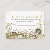 Bosbos Baby shower | Diaper Raffle Informatiekaartje (Voorkant)