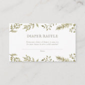 Bosbos Baby shower Diaper Raffle Informatiekaartje (Voorkant)