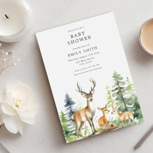 Bosbos Baby shower Kaart