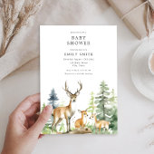 Bosbos Baby shower Kaart