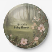 Bosbos Baby shower Papieren Bordje (Voorkant)