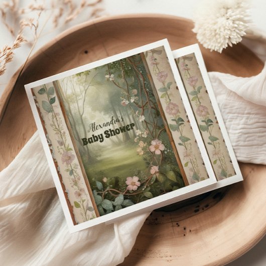 Bosbos Baby shower Servet